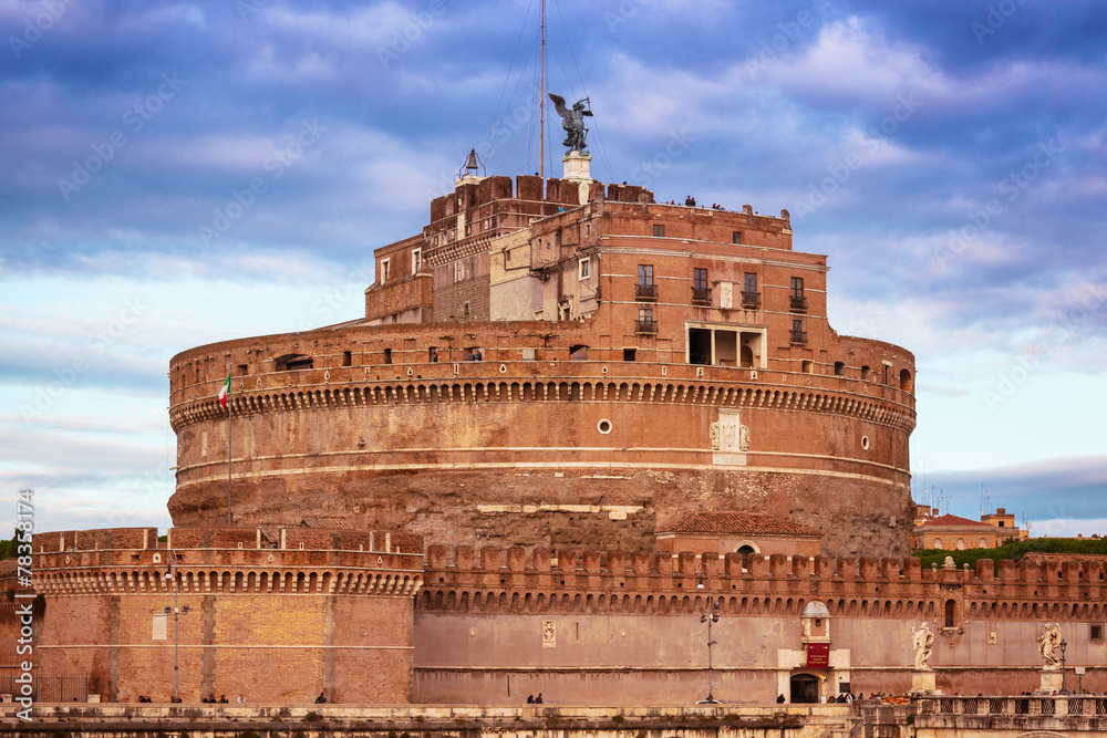 View of Castel Sant'Angelo, Rome, Italy.
