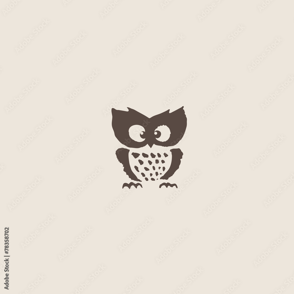 Owl doodle cartoon