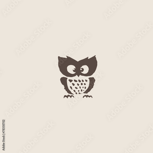 Owl doodle cartoon