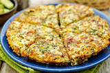 Frittata with chicken and potatoes
