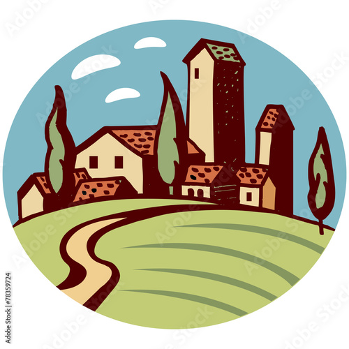 Tuscany field landscape