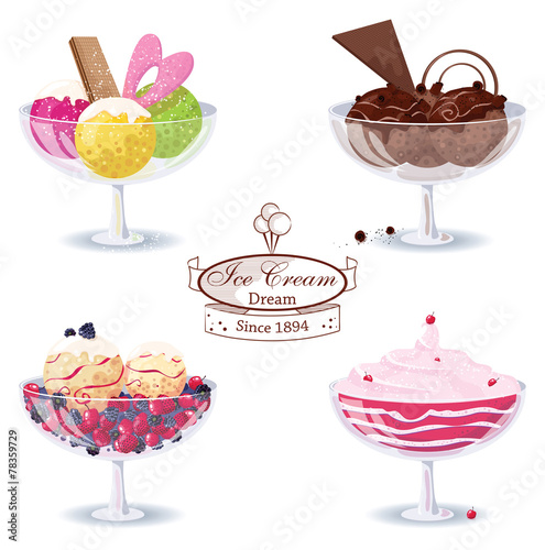 Ice cream desserts