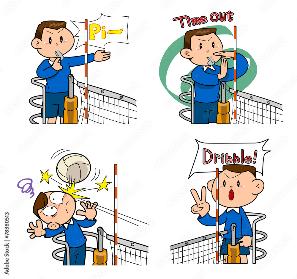 Referee of volleyball Stock Vector Adobe Stock