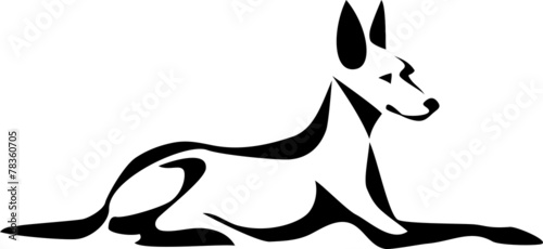 stylized pharano dog