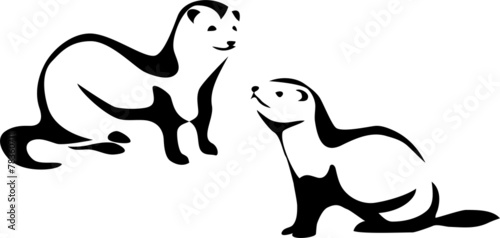 stylized ferret