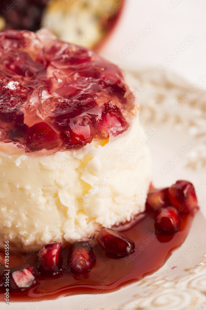 coconut panna cotta dessert with pomegranate coconut panna cotta dessert with pomegranate