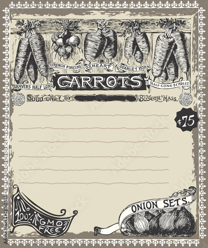 Greengrocer - Vintage Carrots Advertising