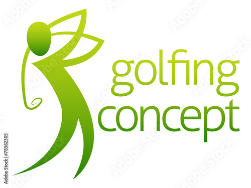 Abstract golfer