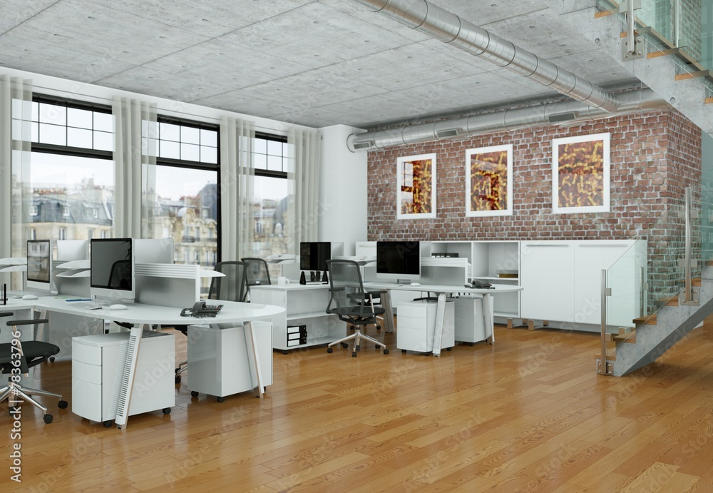 Fototapeta premium modernes Büro im Loft