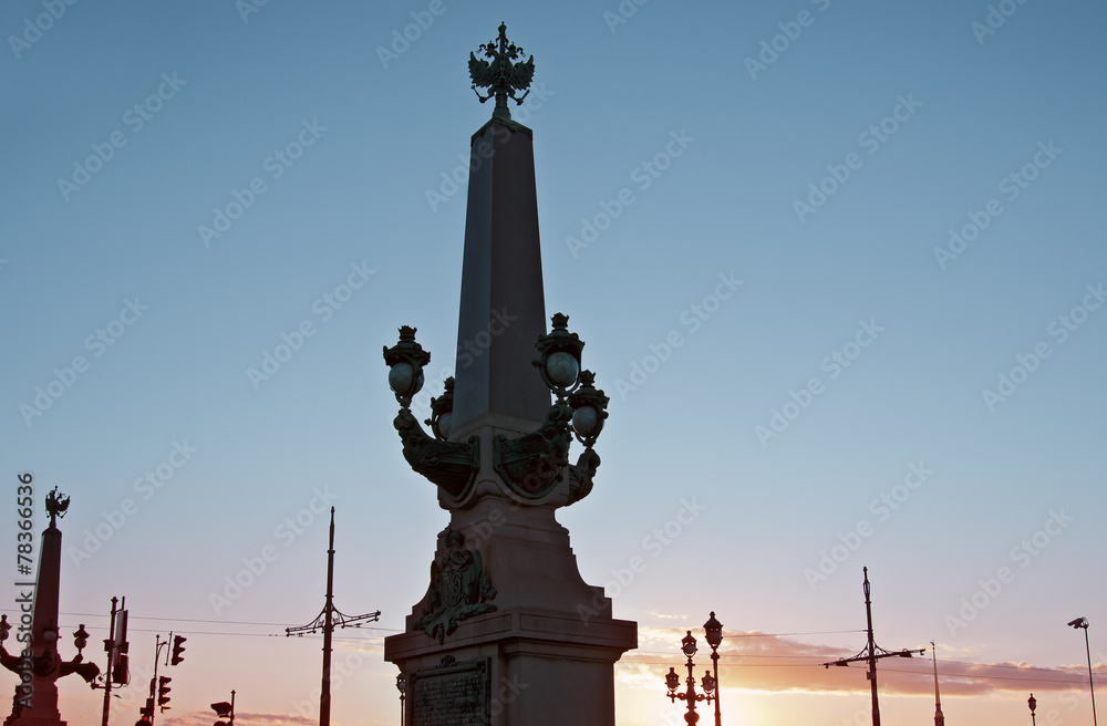 Fototapeta premium Trinity Bridge in St. Ptereburge