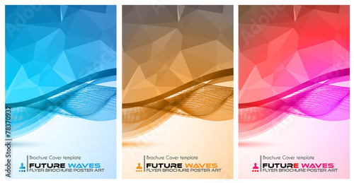 Abtract waves background for brochures and flyers design.