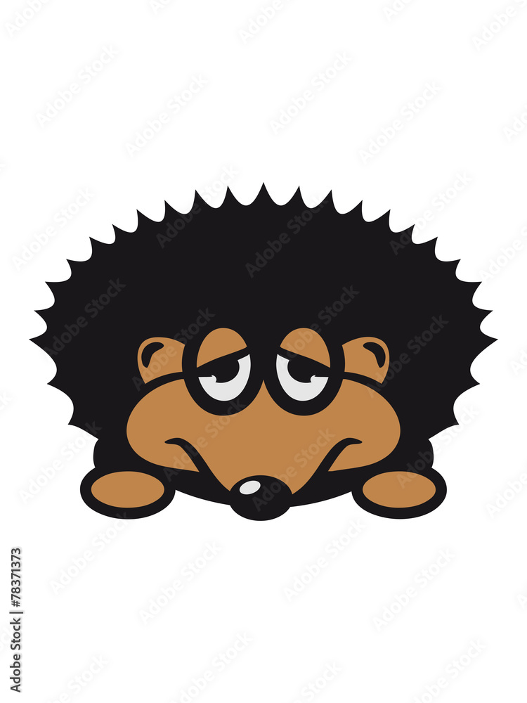 Naklejka premium Hedgehog nature sad