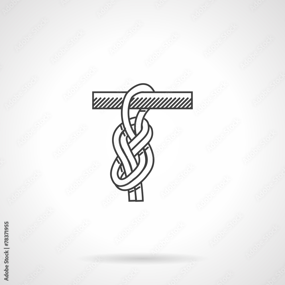 Black vector icon for eight knot