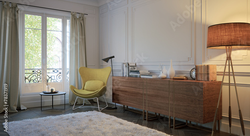 Photography Sideboard mit Lese Ecke in altem Barock Zimmer