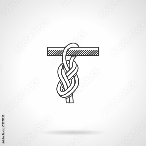 Obraz na płótnie Black vector icon for eight knot w salonie