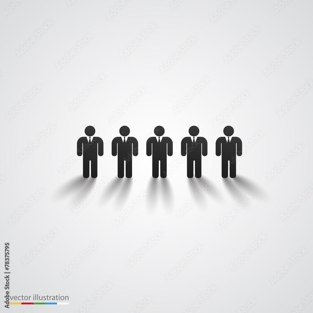 Black people silhouette row. Team concept Black people silhouette row. Team concept