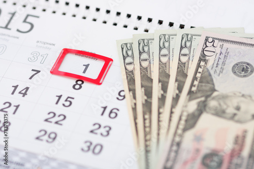 The first number in the calendar. Payment of loans and debts.