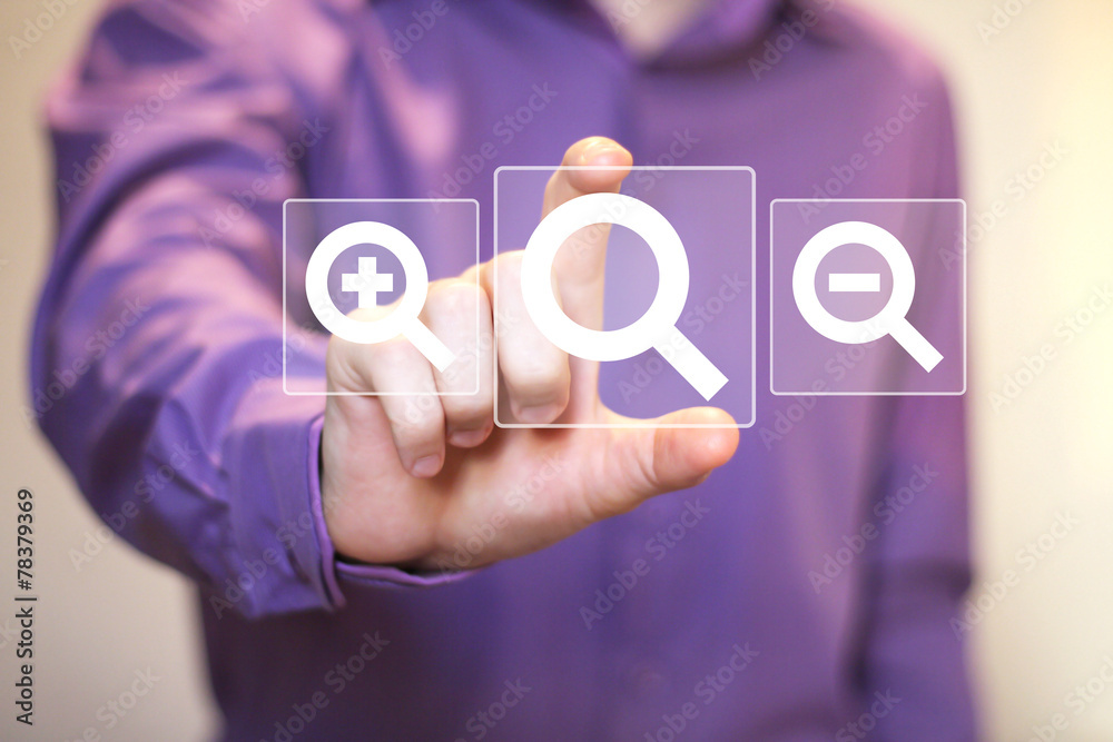 Search magnifier business web loupe icon communication set Search magnifier business web loupe icon communication set