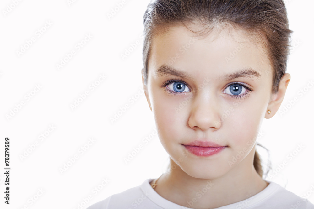 Portrait of a charming little girl smiling at camera Portrait of a charming little girl smiling at camera