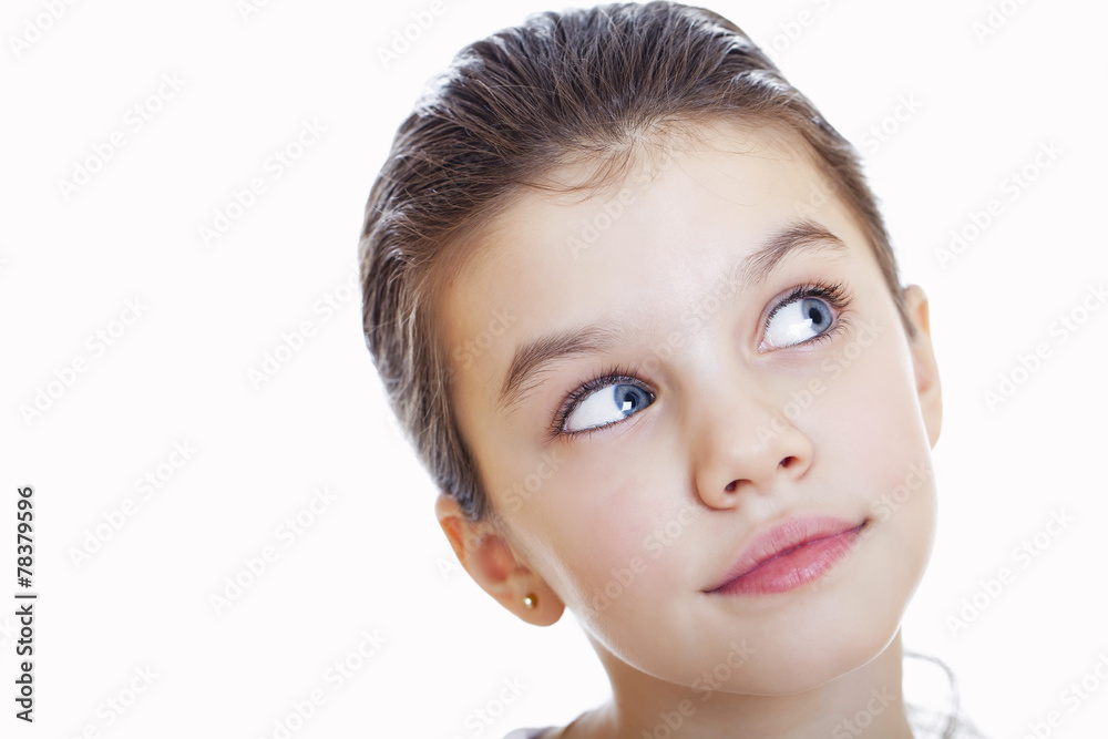 Portrait of a charming little girl smiling at camera Portrait of a charming little girl smiling at camera