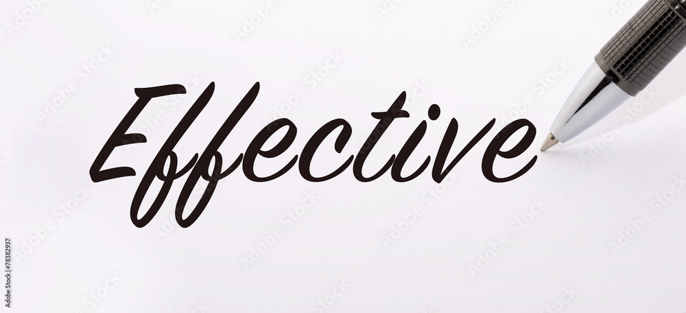 Obraz premium Pen write effective word on paper