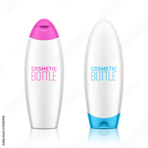 Cosmetic shampoo or shower gel bottle template for your design