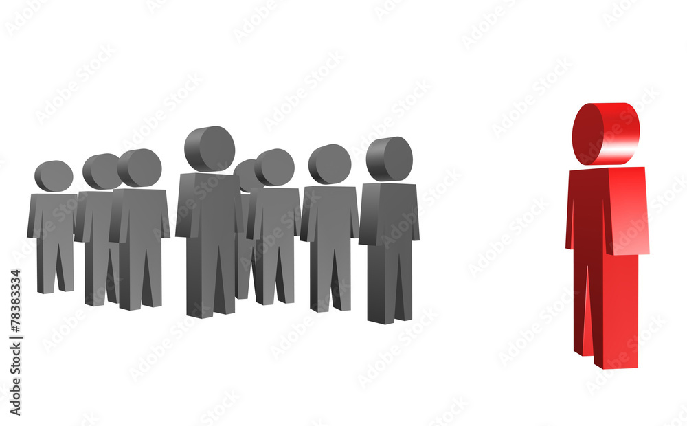 3D people in group. Leader meeting with the group. 3D people in group. Leader meeting with the group.