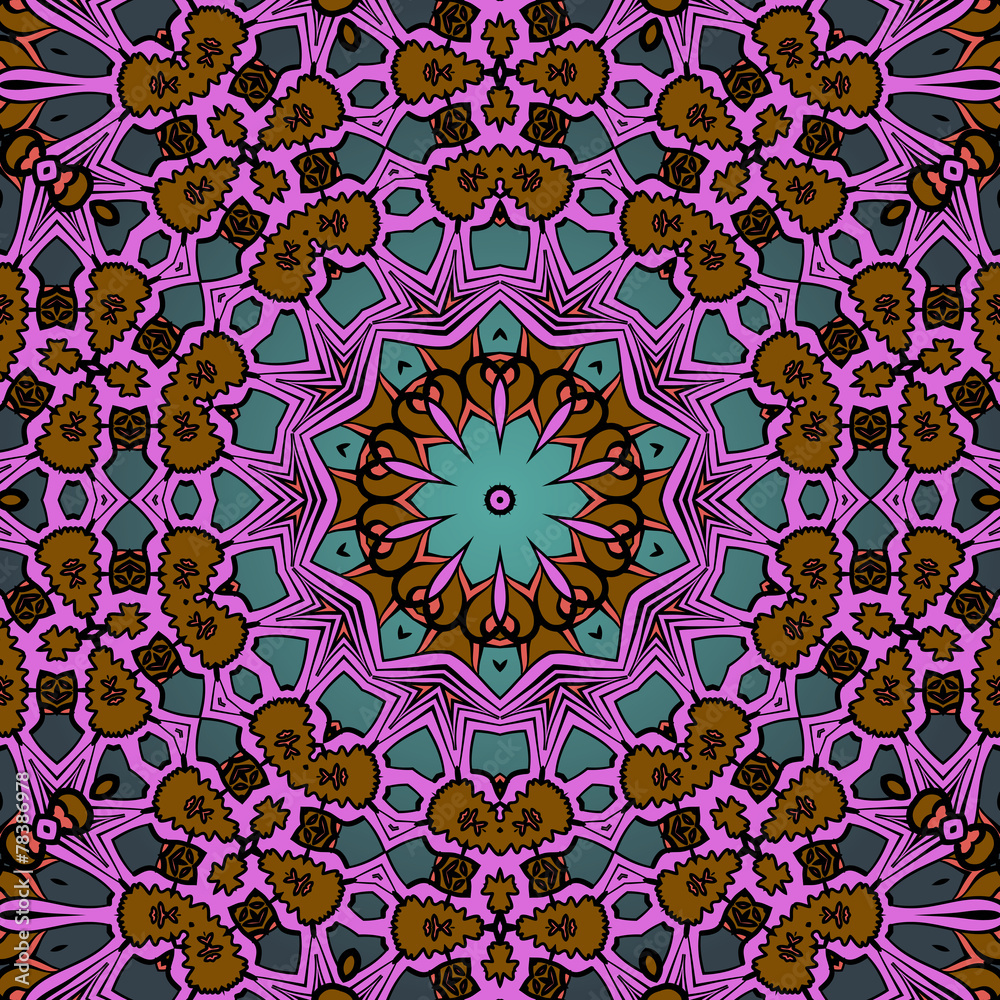 Seamless psychedelic paisley background