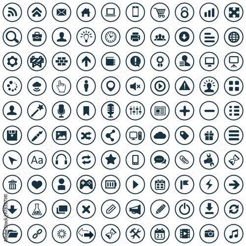 100 webdesign icons.