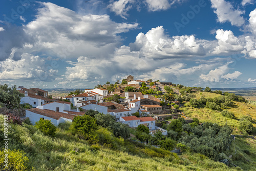 Portugal , the District of Evora . The green village of Monsaraz photo