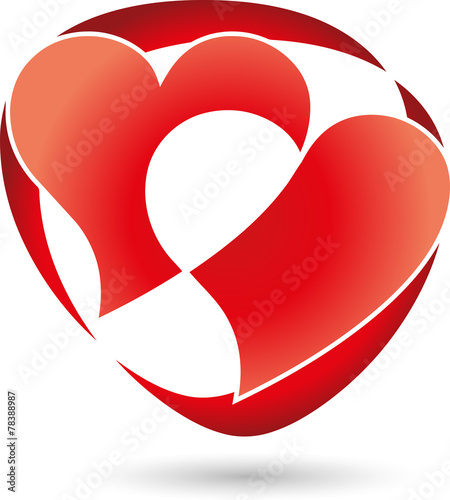 Logo, Herz, Herzchen, Zwei Herzen