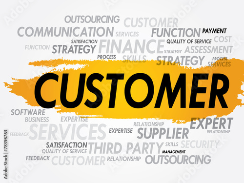 Customer word tag cloud, business concept