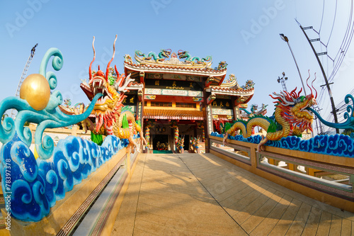 celebration of the Chinese new year in the temple Saphan Hin