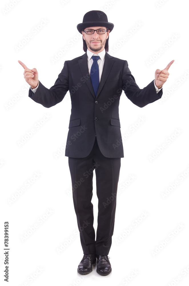 Young businessman isolated on the white background Young businessman isolated on the white background
