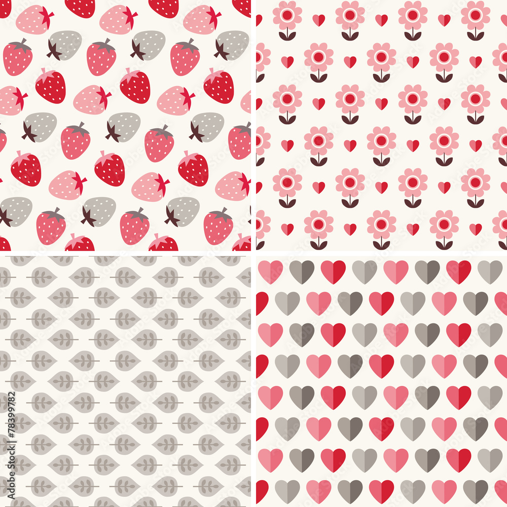 cute seamless background patterns in peach red and gray cute seamless background patterns in peach red and gray