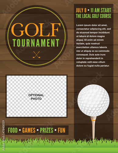 Golf Tournament Flyer Illustration