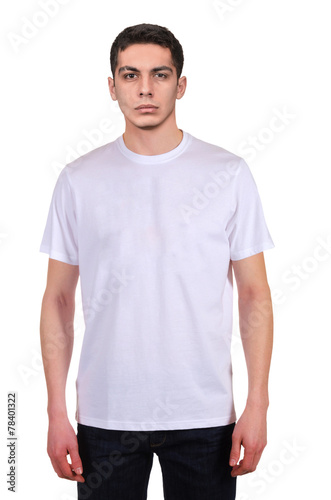 Male t-shirt isolated on the white background © Elnur