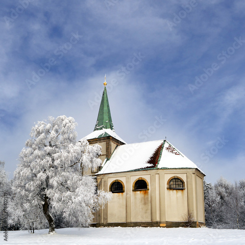Church of St. John of Nepomuk on Zvicina hill, Czech Republic photo
