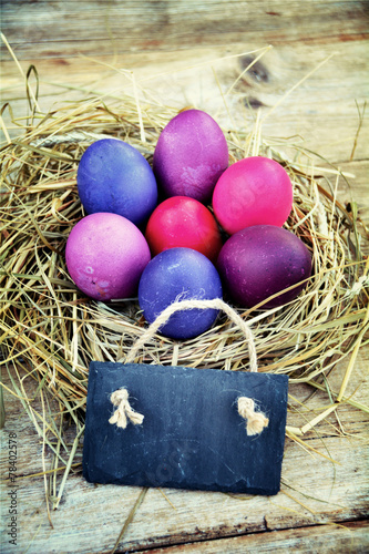 Osterkarte - Osternest mit ...