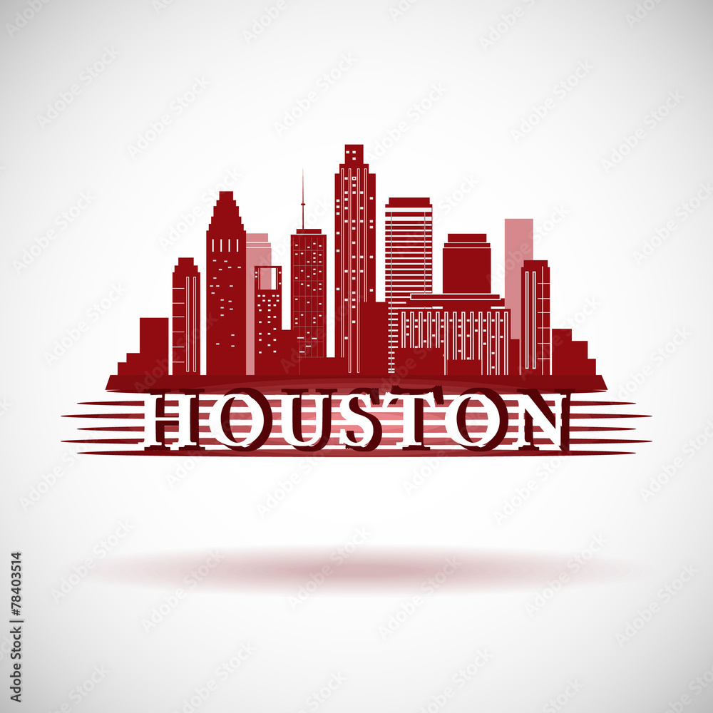 Houston Texas skyline city silhouette