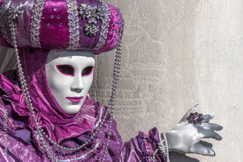 Purple mask at Venice carnival