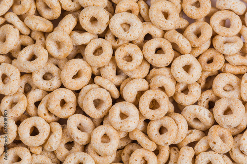 O shaped cereal background