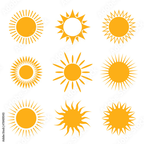 Vector symbol of sun