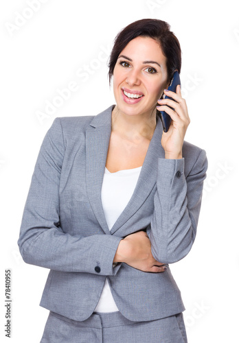 Businesswoman talk to mobile phone