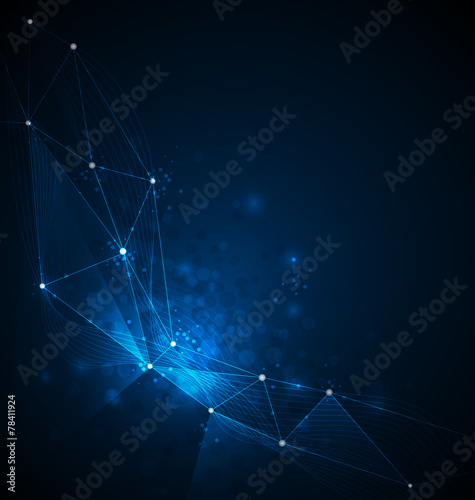 Abstract futuristic - Molecules technology background