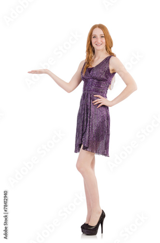 Woman isolated on the white background