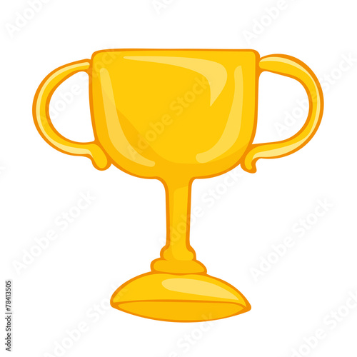 gold trophy isolated illustratio
