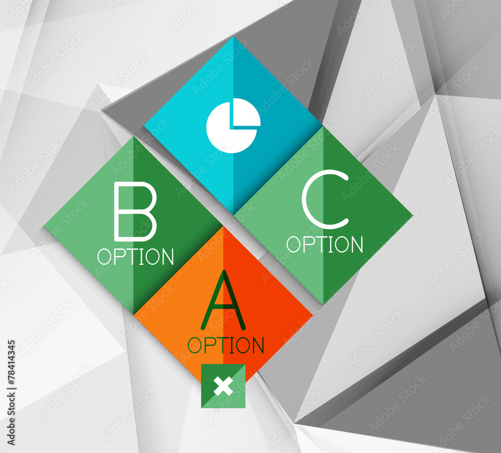 Business geometric option steps infographics Business geometric option steps infographics