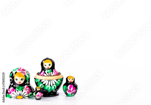 isolated russian dolls