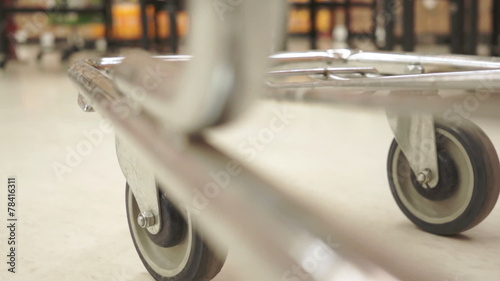 Shopping Cart Low Angle Both Wheels
